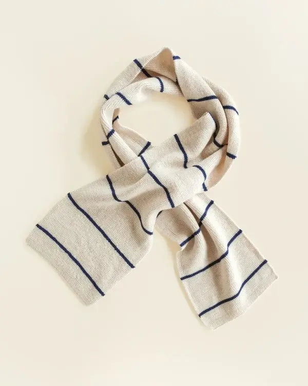 HVID - Scarf Igor - Cream/Blue