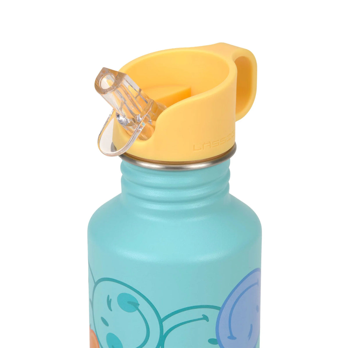 Lässig Drinkfles Stainless Steel 500ml Smiley World - Turqoise