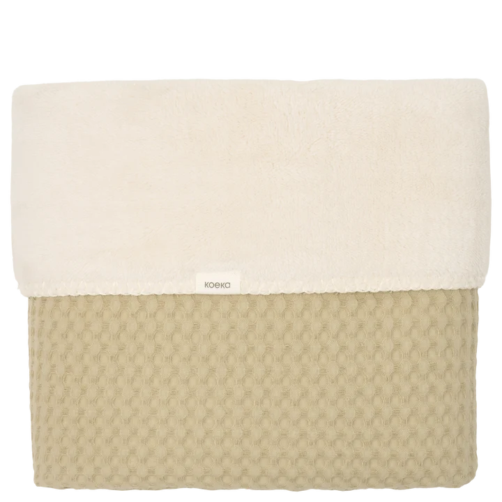 Koeka Wiegdeken 75x100cm - Wafel Teddy Oslo Olive