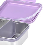 Lässig Lunchbox / Brooddoos Roestvrij Staal Little Gang - Heart Lilac