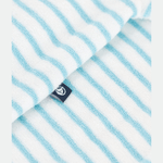 Petit Bateau Kort Gestreept Babypakje Van Katoenen Badstof - Marshmallow/Aquatic