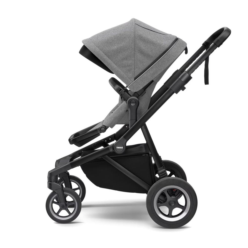 Thule Sleek Kinderwagen Grijs Melange Op Zwart
