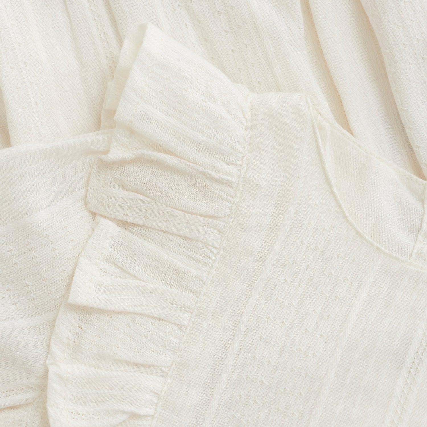 Enfant Bloomer Met Lange Mouwen En Ruffles - Offwhite
