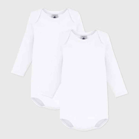 Petit Bateau | Set van 2  body’s met lange mouwen Petit Bateau wit