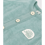 Petit Bateau Kort Babypakje Van Effen Katoenen Badstof Met Korte Mouwen - Groen
