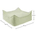 Wigiwama Vierkante Poef - Outdoor Square Ottoman - Herba