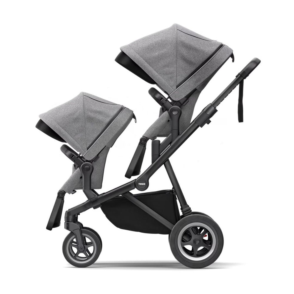 Thule Sleek Kinderwagen + WIEG - Grey Melange / Black
