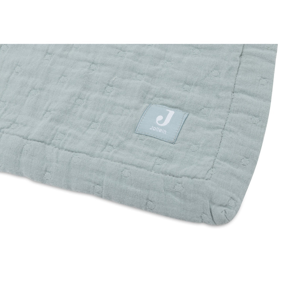 Jollein Hydrofiel Wiegdeken 75x100cm Jacquard Sea Green