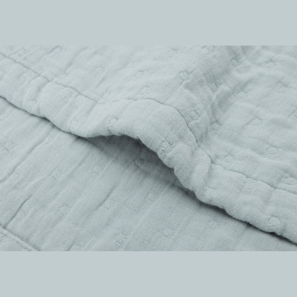 Jollein Hydrofiel Wiegdeken 75x100cm Jacquard Sea Green
