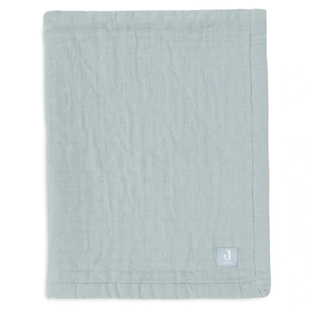 Jollein Hydrofiel Wiegdeken 75x100cm Jacquard Sea Green