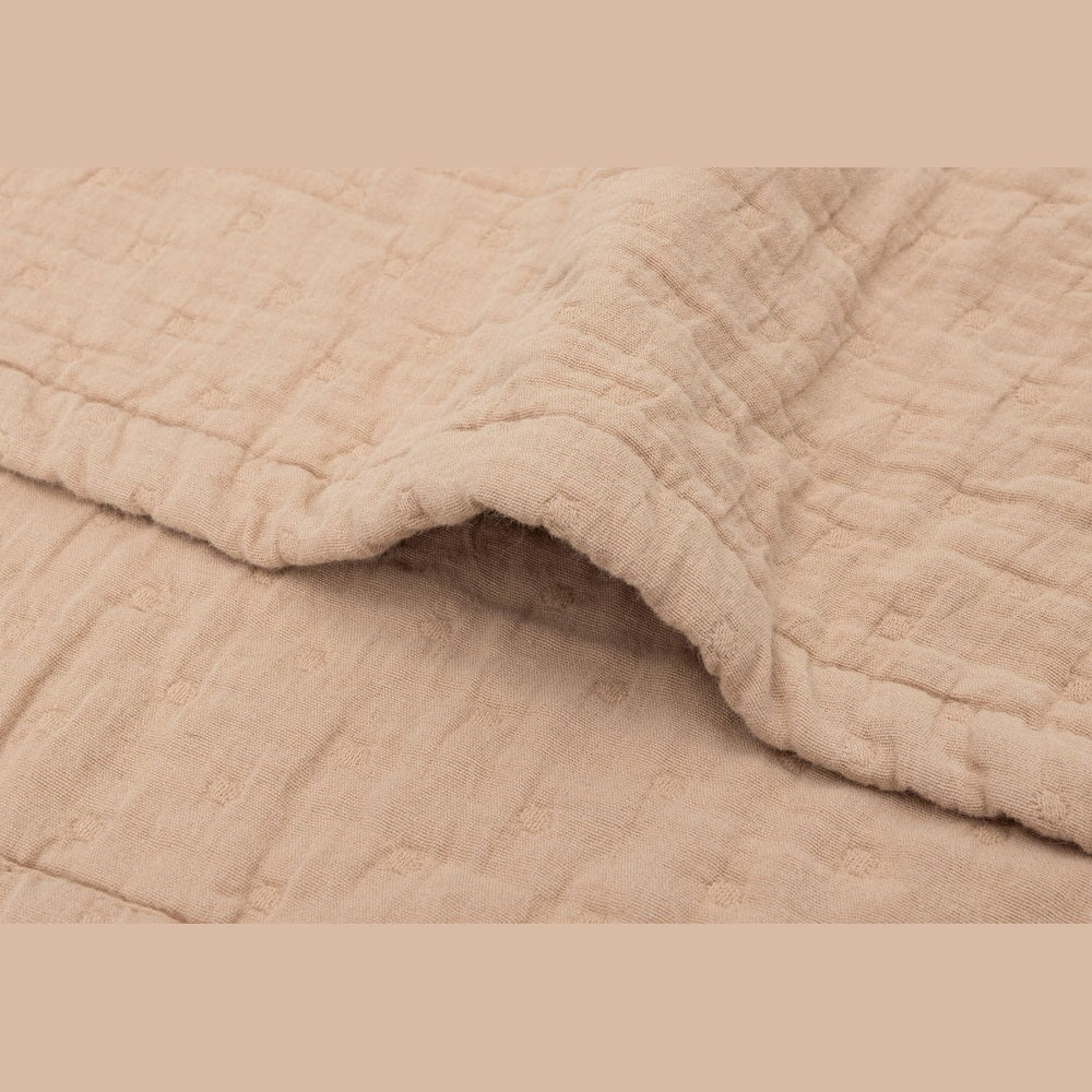 Jollein Hydrofiel Wiegdeken 75x100cm Jacquard Biscuit