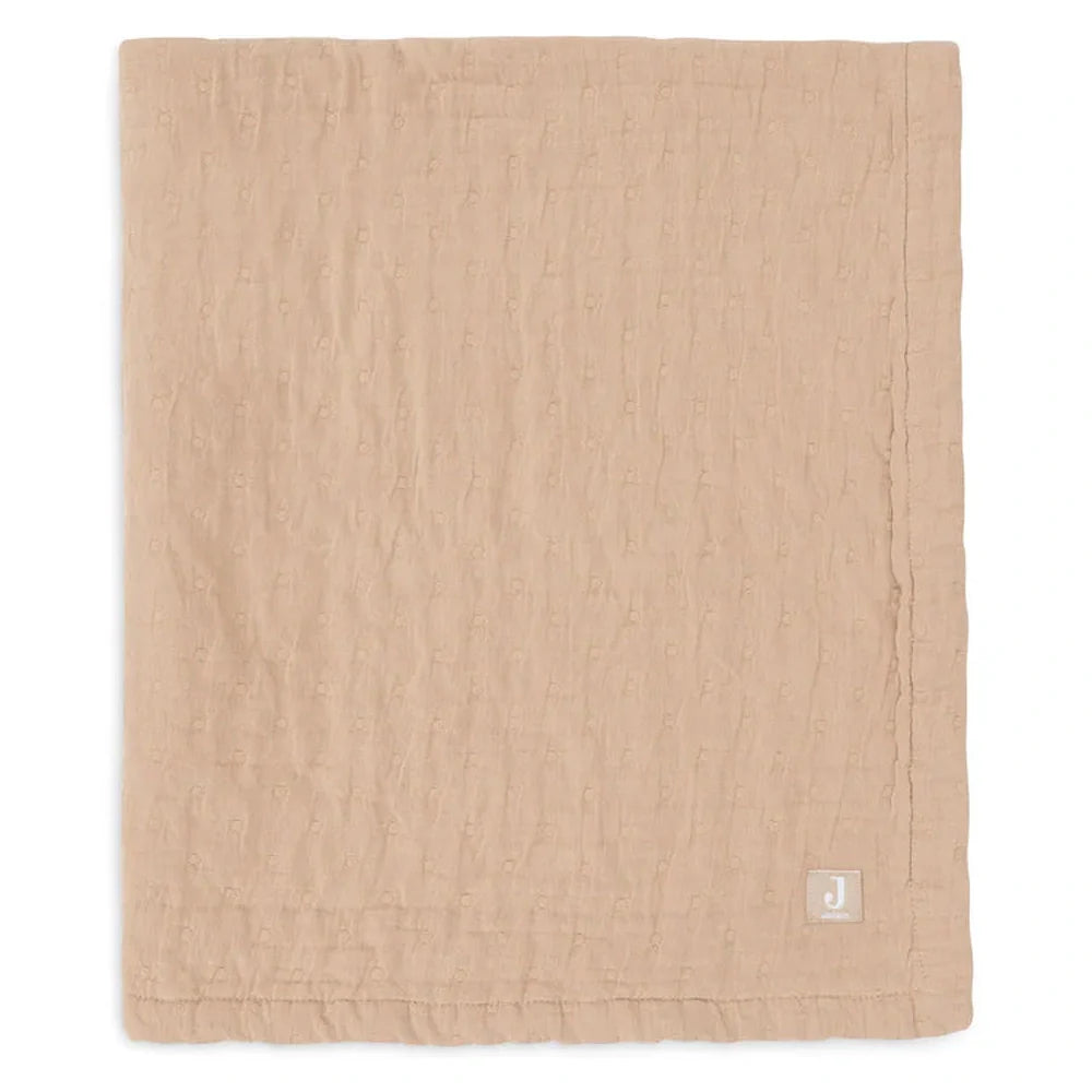 Jollein Hydrofiel Wiegdeken 75x100cm Jacquard Biscuit
