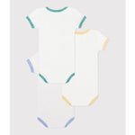 Petit Bateau Set Van 3 Katoenen Rompers Met Korte Mouwen En Dierenprint