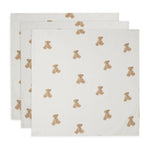 Jollein 3 Hydrofiele Doeken 70x70 - Teddy Bear