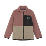 Colorkids Zachte Fleecejas Colorblock - Roos