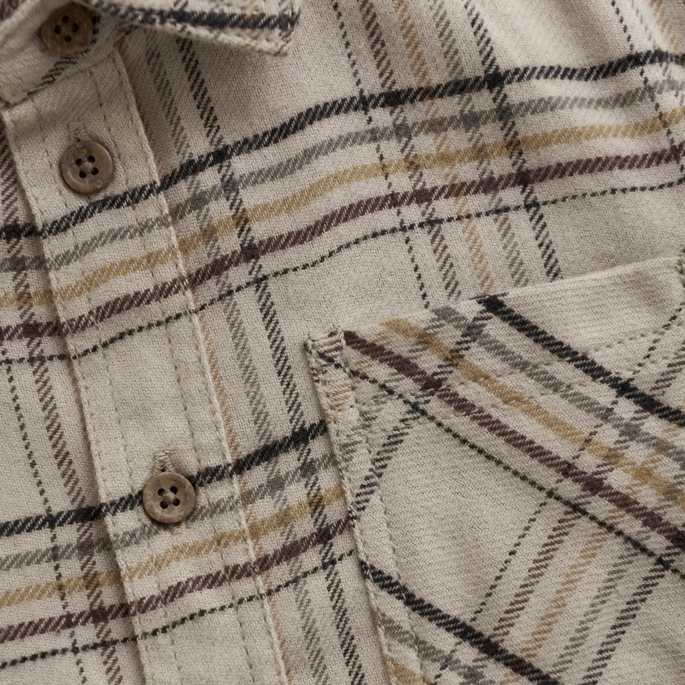En Fant Overhemd Met Ruitpatroon - Beige