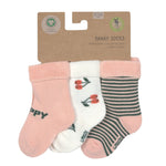 Lässig 3-pack Terry Sokken GOTS - Cherry Peach