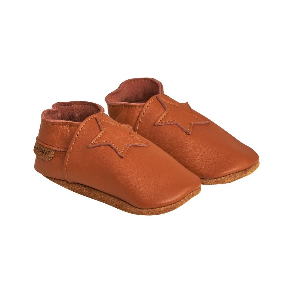 En Fant Lederen Babyschoentjes - Cognac Ster