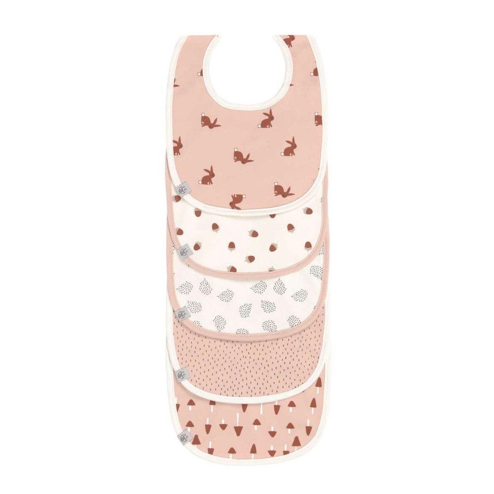 Lässig Slabbetjes 5 Pack (3-18M) - Little Forest Konijn