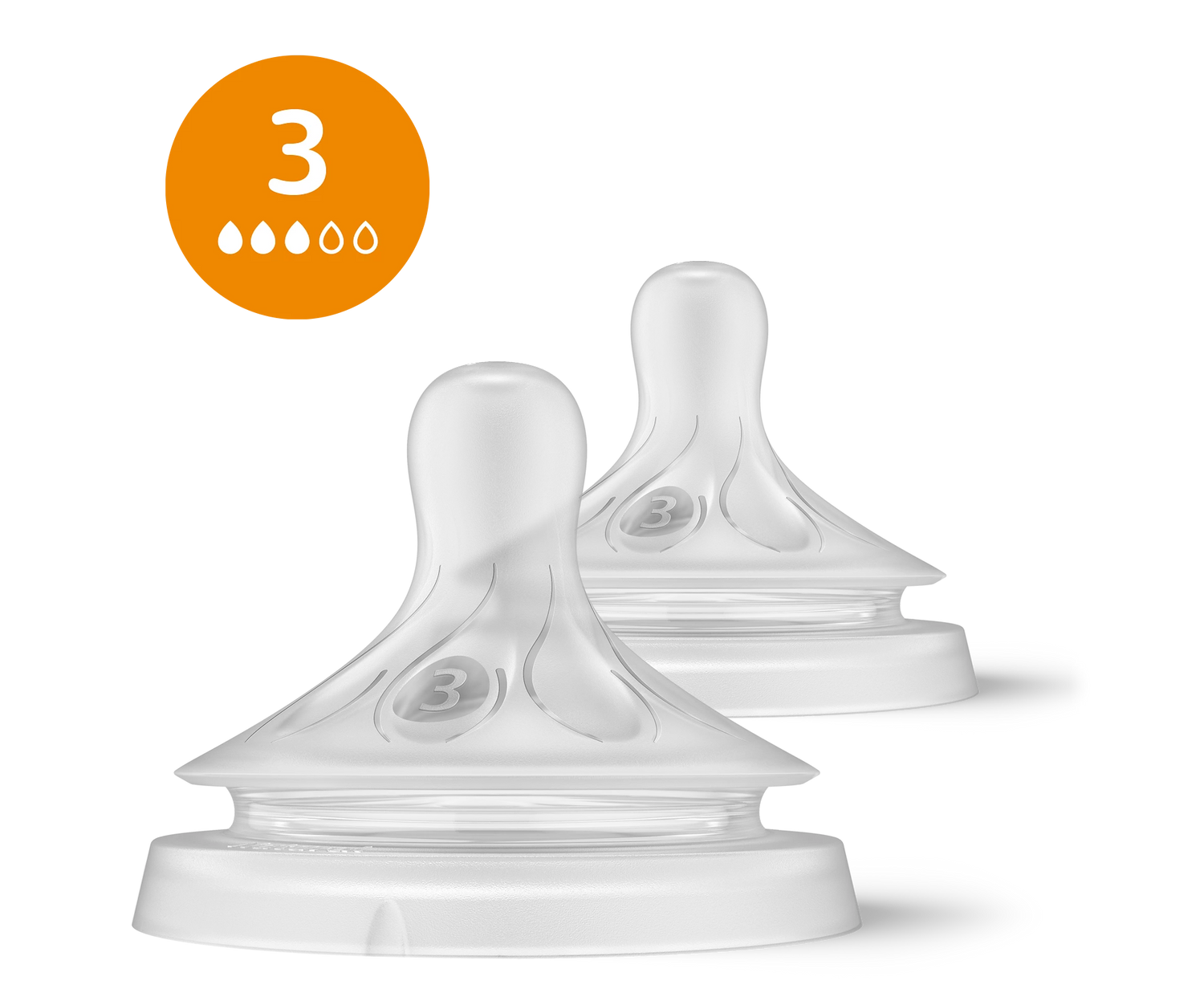 Philips Avent Natural Response Spenen 3 Medium – 2-Pack – Natuurlijk Voeden met Gemiddelde Melktoevoer – BPA-vrij