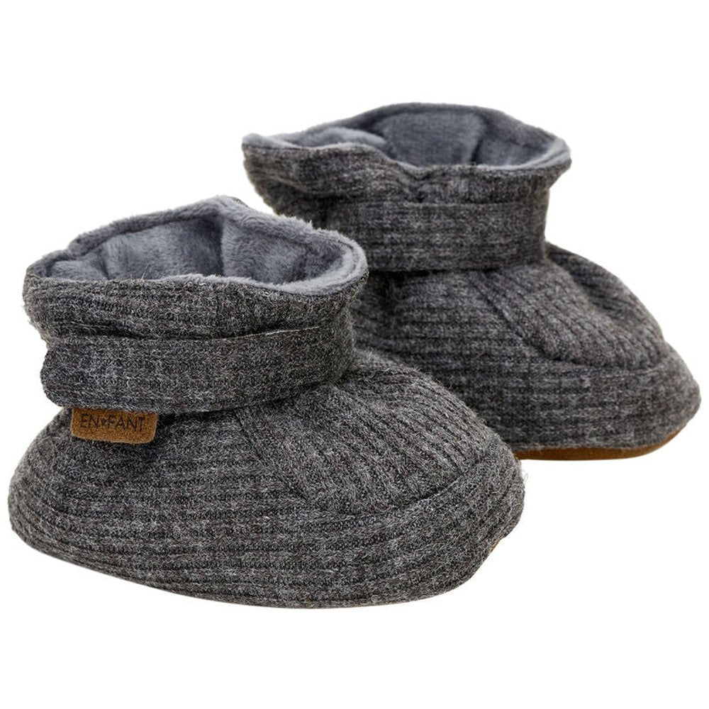 En Fant Slofjes Fleece Met Zachte Zool - Grijs