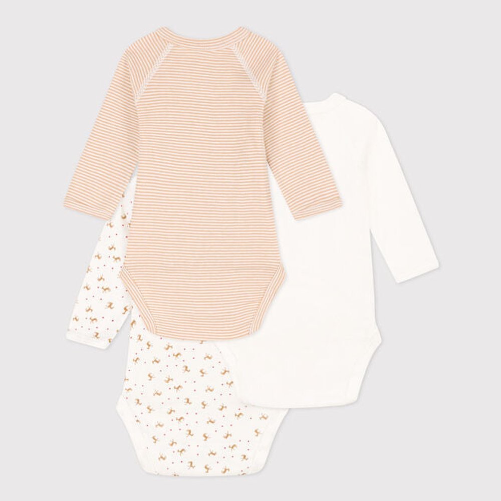 Petit Bateau | Set van 3 overslagbody’s met lange mouwen Petit Bateau
