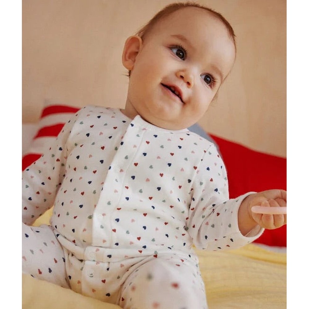 Petit Bateau | Bodyjama Van Tubic Met Kleine Hartjes