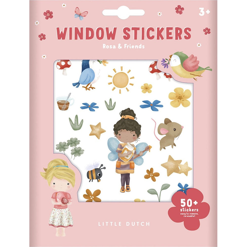 Little Dutch Raamstickers - Rosa & Friends