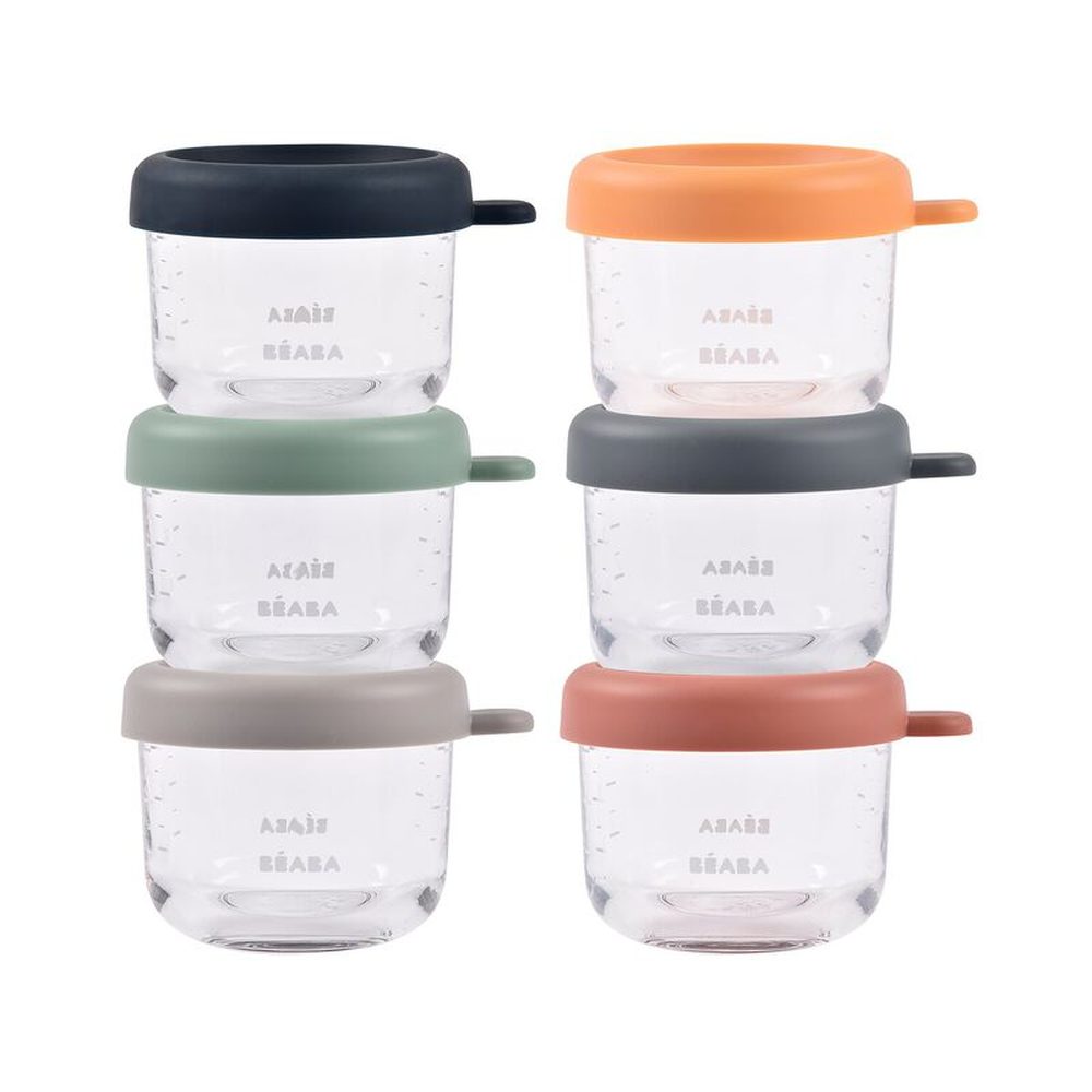 Béaba 6 Glazen Bewaarpotjes 150ml