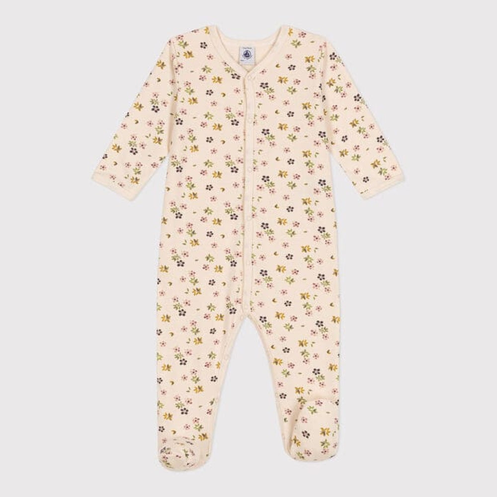 Petit Bateau Babypyjama Met Geruwde Fleece - Bloemetjesprint