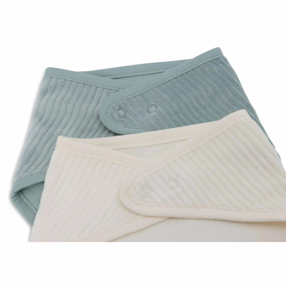 Jollein Slab Bandana - Velvet Rib Sea Green / Ivory (2pack)