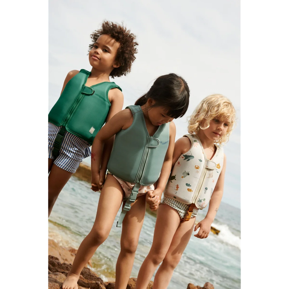 Liewood Zwemvest Voor Kinderen Dove It Comes In Waves / Peppermint