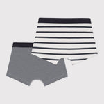 Petit Bateau Set Van 2 Gestreepte Boxershorts Voor Jongens