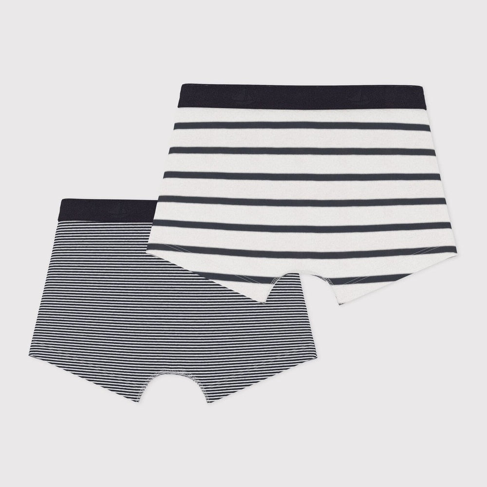 Petit Bateau Set Van 2 Gestreepte Boxershorts Voor Jongens
