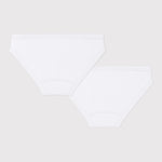 Petit Bateau Set Van 2 Witte Meisjesonderbroeken