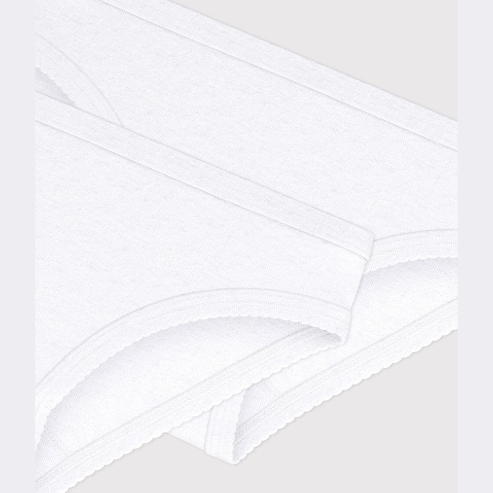 Petit Bateau Set Van 2 Witte Meisjesonderbroeken