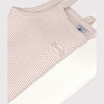 Petit Bateau Set Van 2 Onderhemdjes Met Spaghettibandjes - Wit / Roos Gestreept En Wit