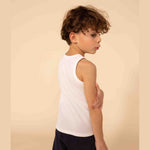 Petit Bateau Set Van 2 Witte Onderhemdjes Zonder Mouwen Voor Jongens