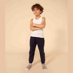 Petit Bateau Set Van 2 Witte Onderhemdjes Zonder Mouwen Voor Jongens