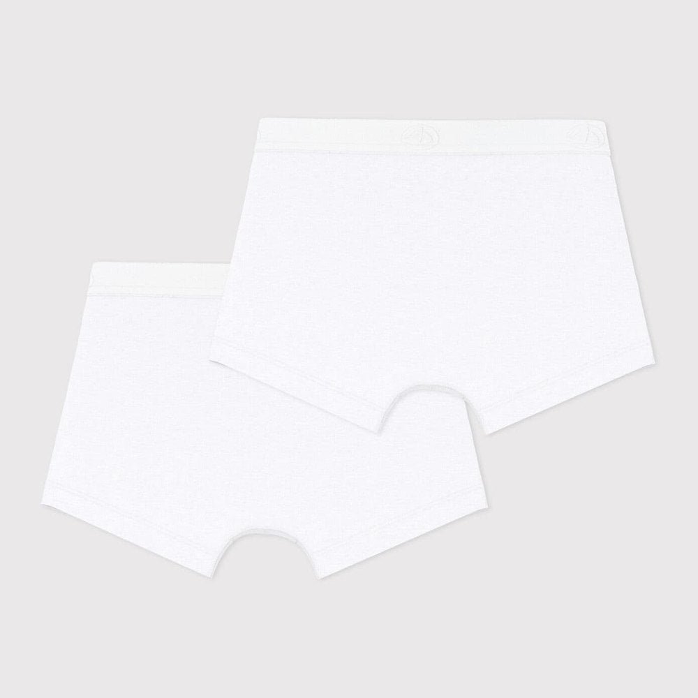 Petit Bateau Set Van 2 Witte Boxershorts