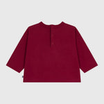 Petit Bateau T-shirt Van Katoen Lange Mouwen - Amarante/ Rood