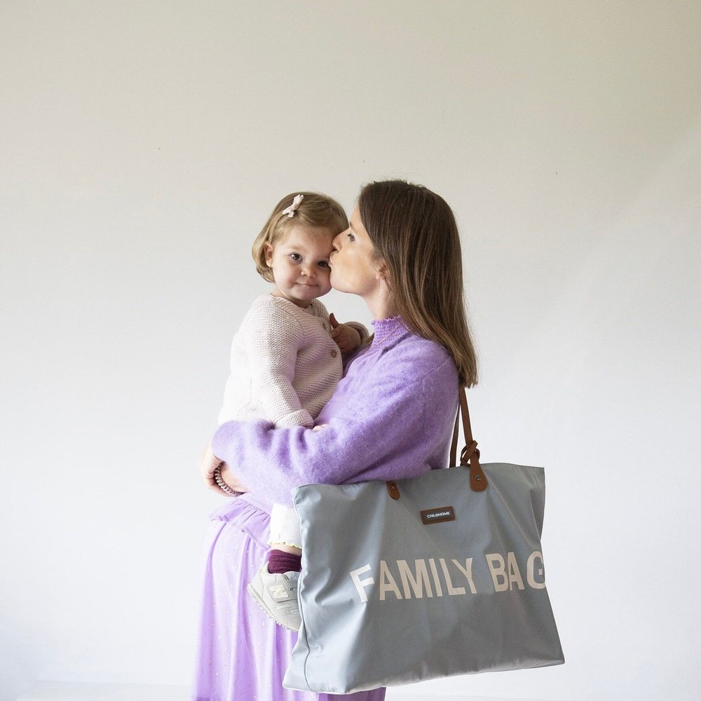 FAMILY BAG VERZORGINGSTAS - LICHT GRIJS/BLAUW