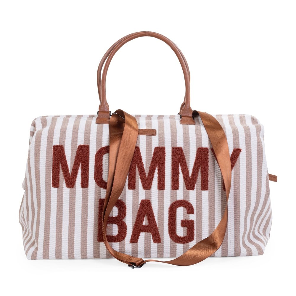 Mommy Bag Verzorgingstas/Luiertas - Strepen Nude