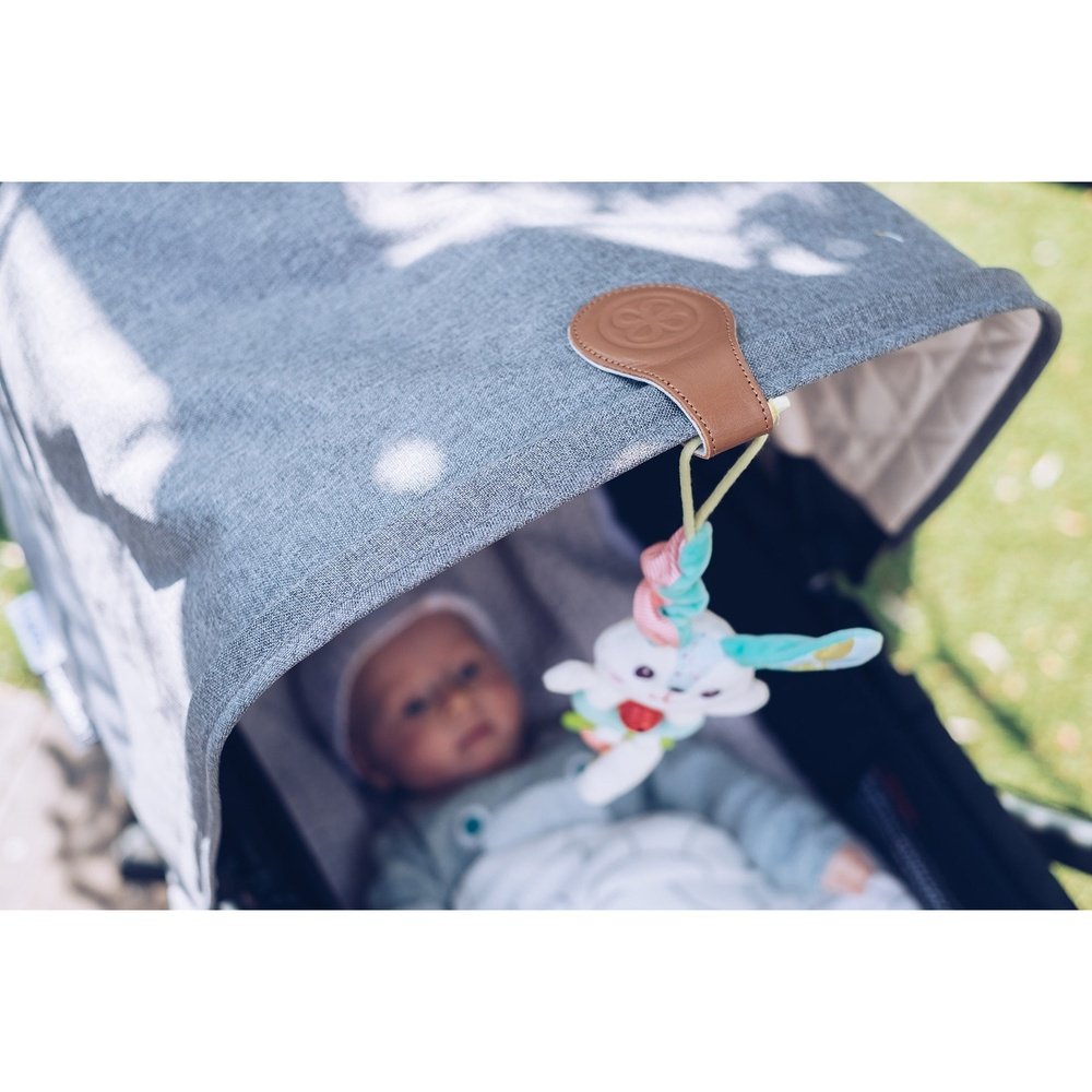 Lederen swaddle clip - bruin -