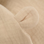 Huttelihut Mousseline Zomerhoedje Met Berenoortjes - Beige
