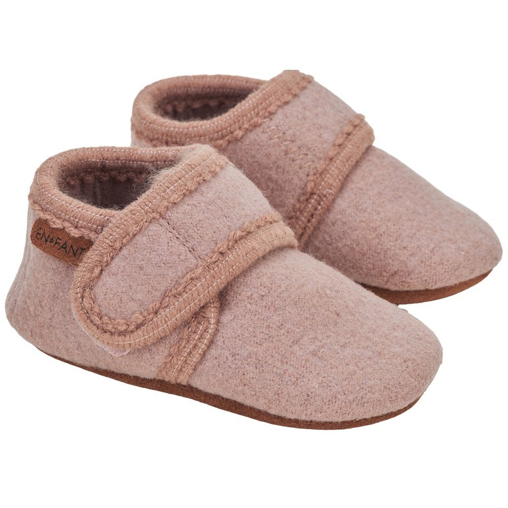 Wollen slippers - vieux rose -