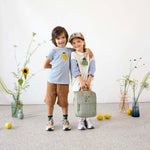 Lässig T-Shirt Jersey GOTS - Lemon/Light Blue