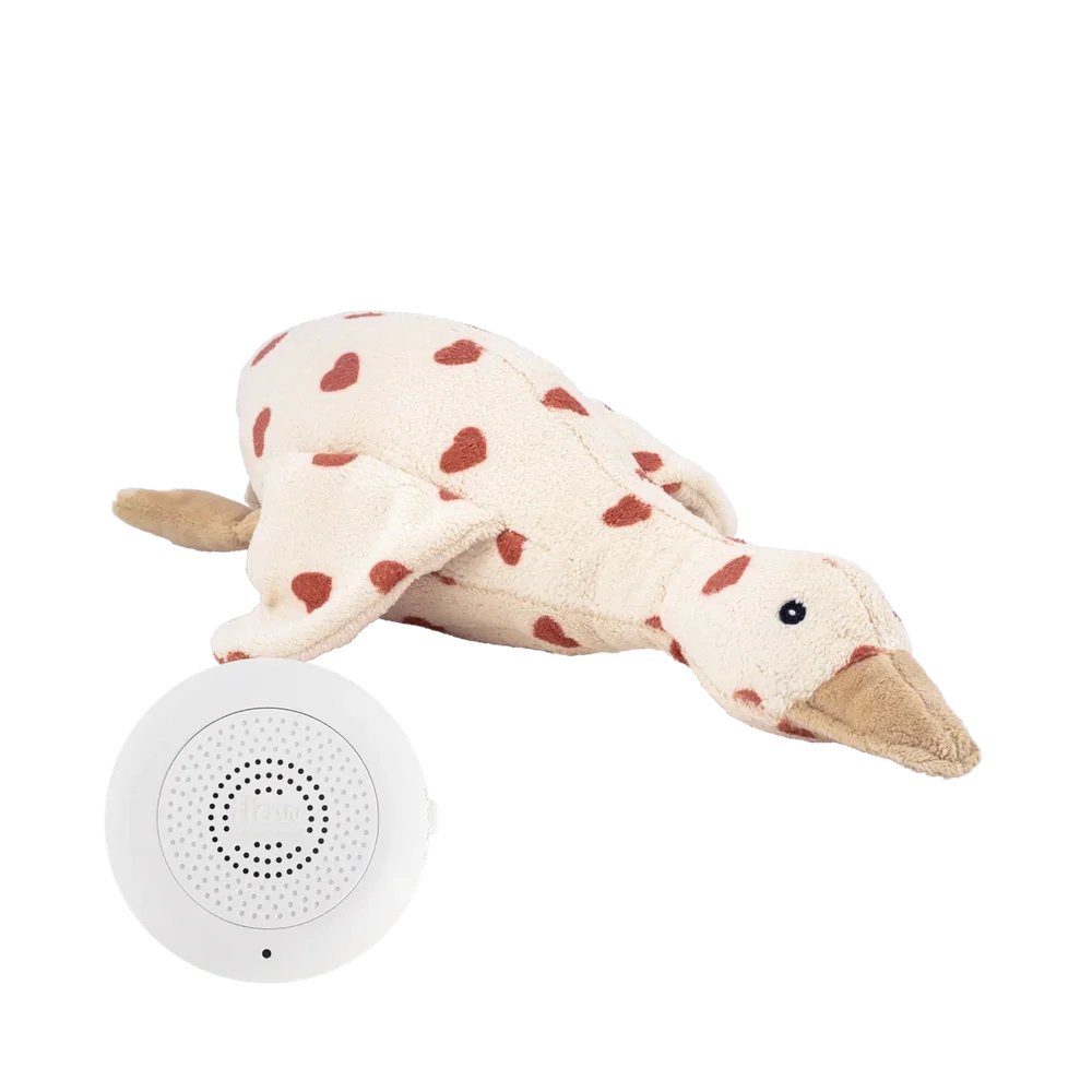 Flow Amsterdam Hartslag Comforter Liva - Eend/Beige Met Hartjes