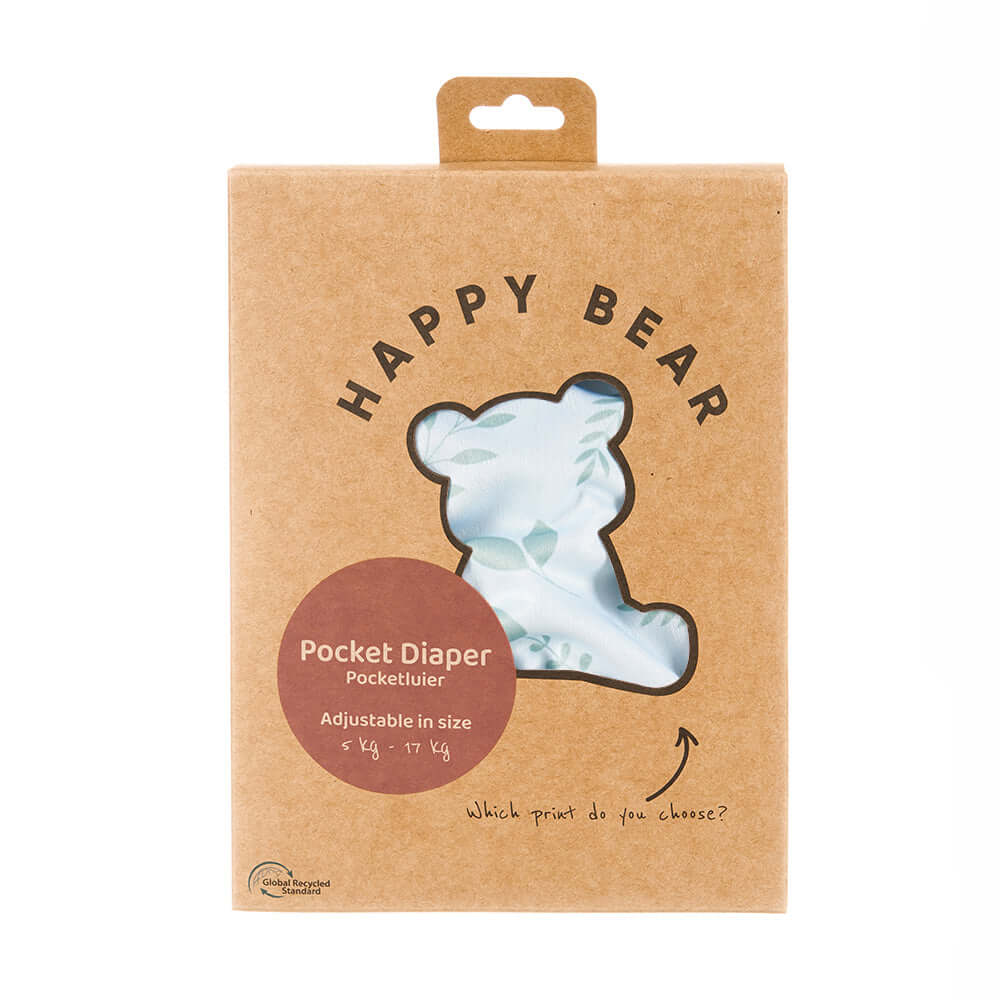 Happy Bear Wasbare Pocketluier - Botanical