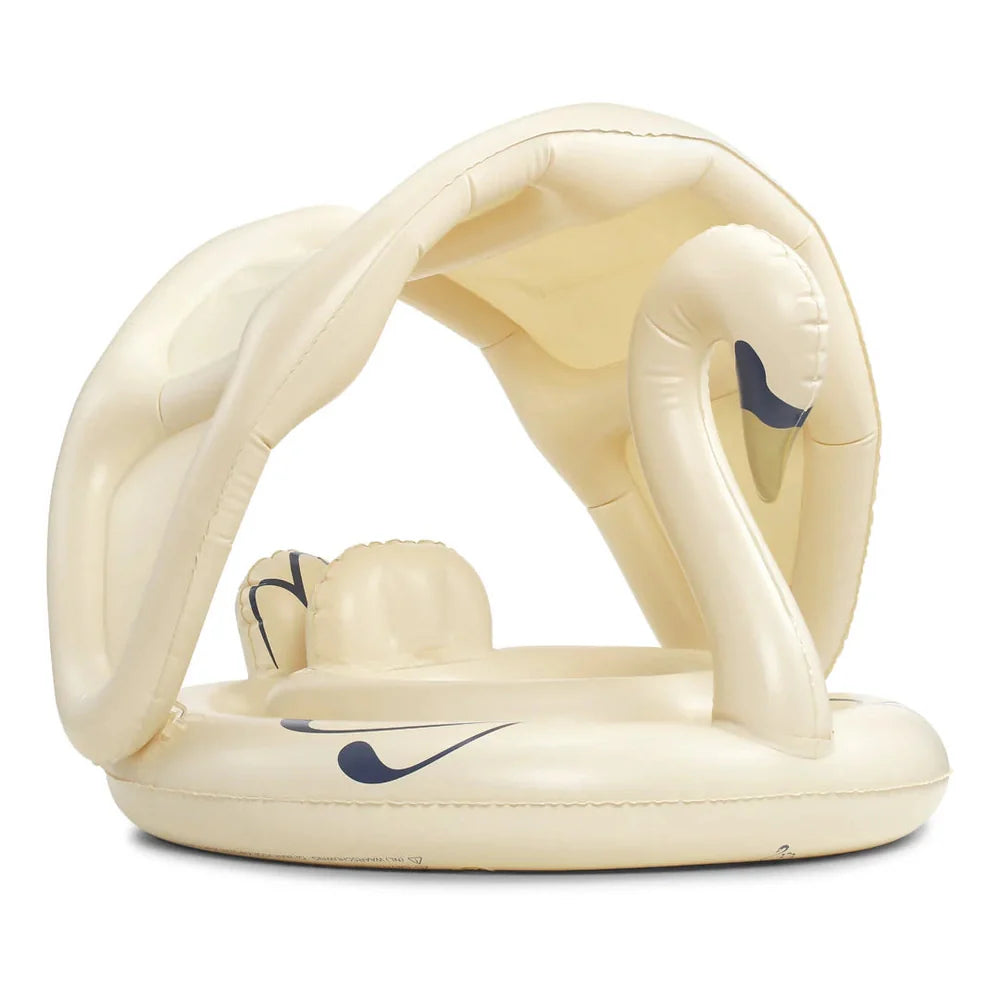 Vanilla Copenhagen Baby Zwemband / Zwemring Met Zonnescherm - Swan Milk